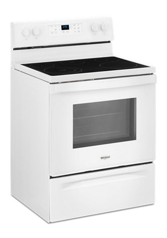 5.3 cu. ft. Whirlpool® electric range with Frozen Bake™ technology.