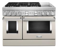 KitchenAid® 48'' Smart Commercial-Style Dual Fuel Range with Griddle