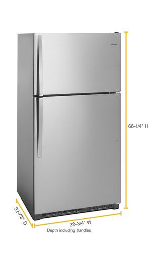 33-inch Wide Top Freezer Refrigerator - 20 cu. ft.