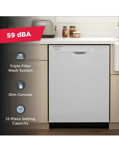 Amana® Dishwasher with Triple Filter Wash System