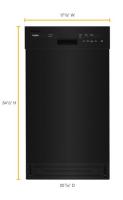 Small-Space Compact Dishwasher with Stainless Steel Tub.