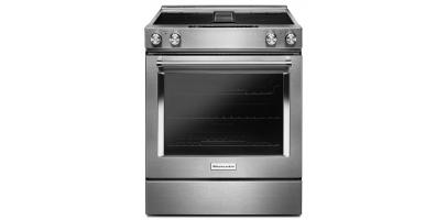 30-Inch 4-Element Electric Downdraft Slide-In Range
