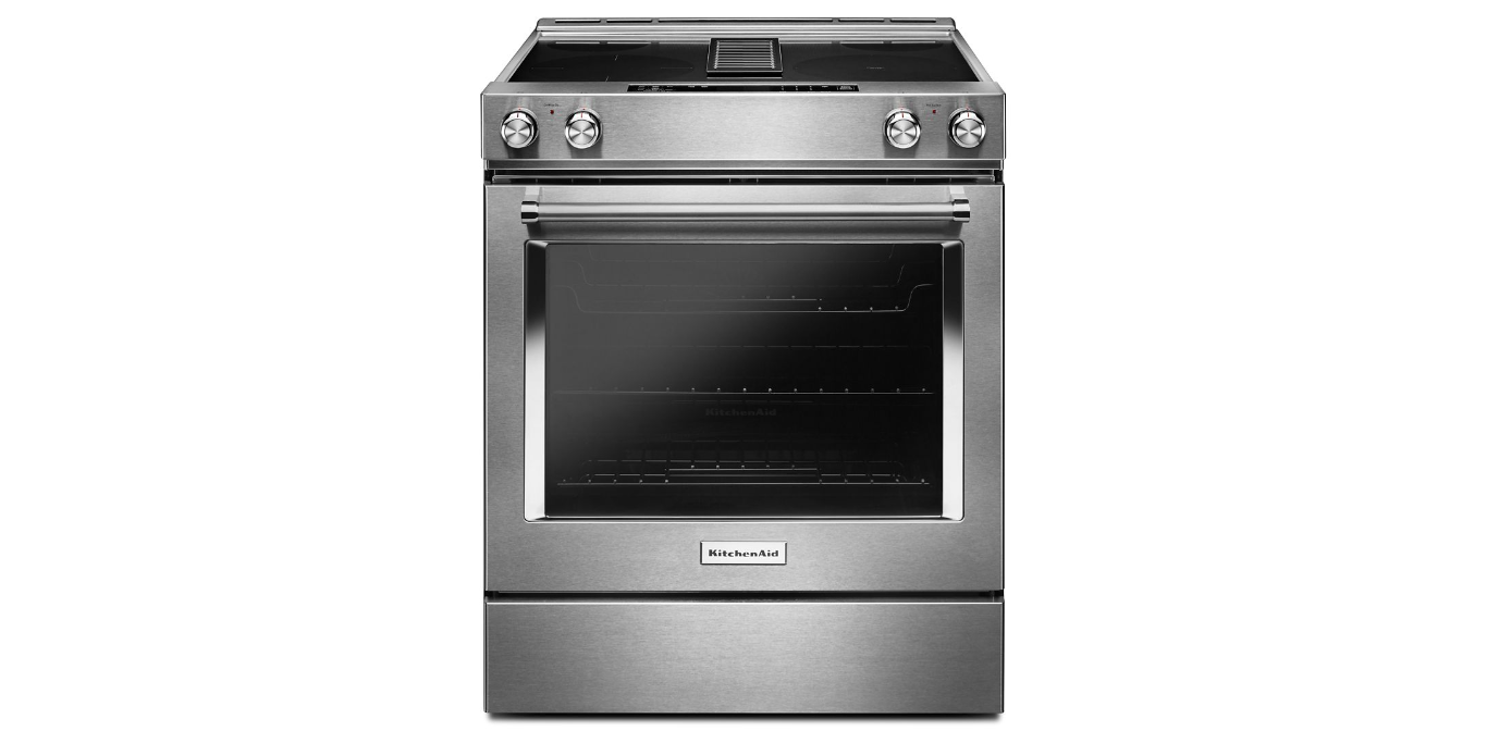 30-Inch 4-Element Electric Downdraft Slide-In Range