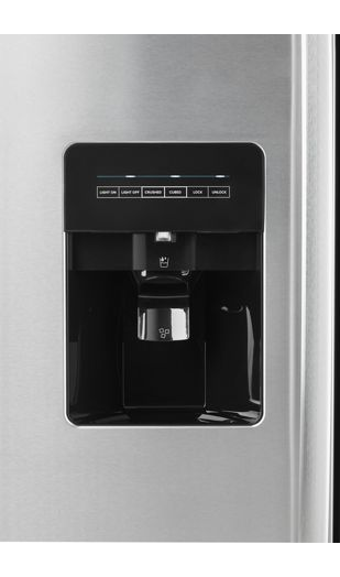 36-inch Side-by-Side Refrigerator with Dual Pad External Ice and Water Dispenser