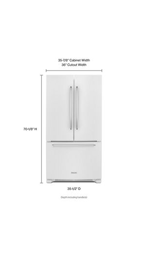 25 Cu. Ft. 36-Width Standard Depth French Door Refrigerator with Interior Dispense
