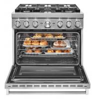 KitchenAid® 36'' Smart Commercial-Style Dual Fuel Range with 6 Burners