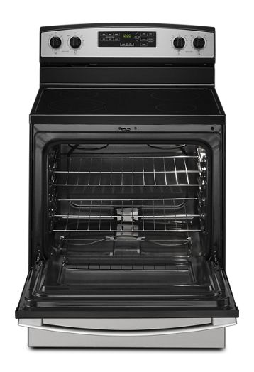 30-inch Amana® Electric Range with Extra-Large Oven Window.