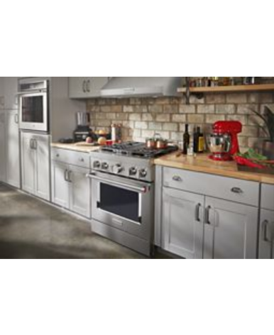 KitchenAid® 30'' Smart Commercial-Style Dual Fuel Range with 4 Burners