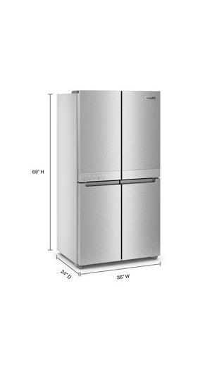 19.4 cu. ft. 36-inch wide Counter-Depth 4-Door Refrigerator with PrintShield™ Finish