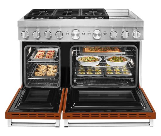 KitchenAid® 48'' Smart Commercial-Style Dual Fuel Range with Griddle
