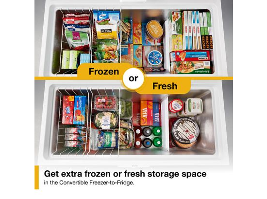 16 Cu. Ft. Convertible Freezer to Refrigerator with Baskets