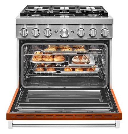 KitchenAid® 36'' Smart Commercial-Style Dual Fuel Range with 6 Burners