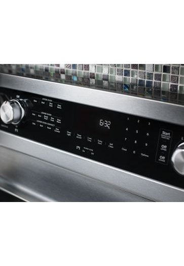 30-Inch 5 Burner Electric Double Oven Convection Range