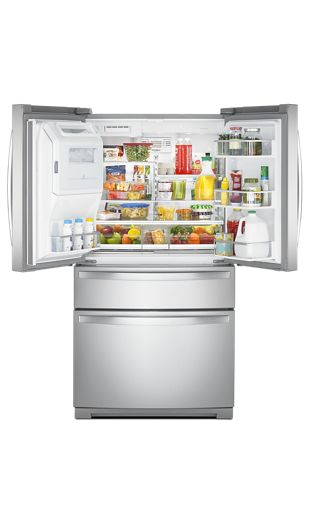 36-inch Wide 4-Door Refrigerator with Exterior Drawer - 26 cu. ft.