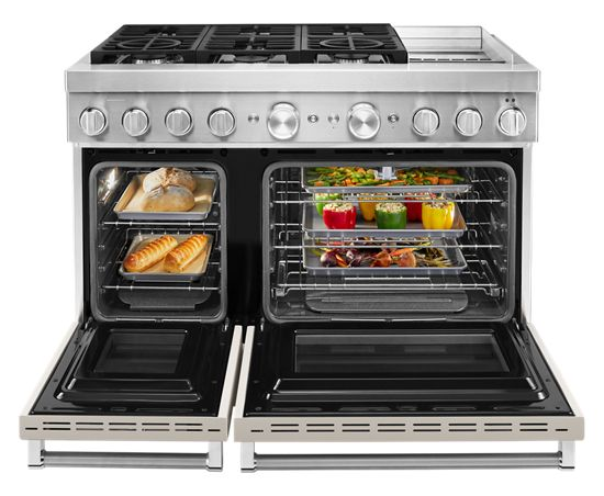 KitchenAid® 48'' Smart Commercial-Style Dual Fuel Range with Griddle