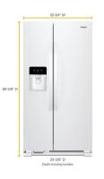 33-inch Wide Side-by-Side Refrigerator - 21 cu. ft.
