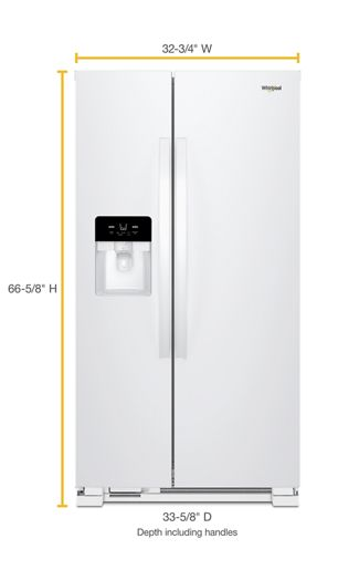 33-inch Wide Side-by-Side Refrigerator - 21 cu. ft.