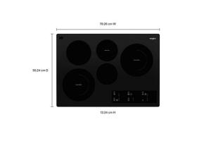 30-inch Electric Ceramic Glass Cooktop with Two Dual Radiant Elements.