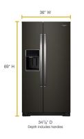 36-inch Wide Side-by-Side Refrigerator - 28 cu. ft.