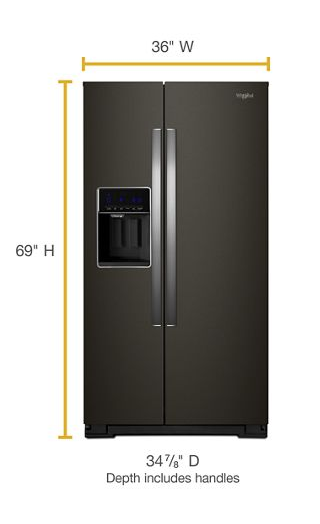 36-inch Wide Side-by-Side Refrigerator - 28 cu. ft.