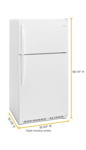 33-inch Wide Top Freezer Refrigerator - 20 cu. ft.