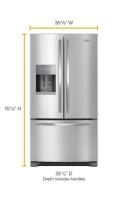 36-inch Wide French Door Refrigerator - 25 cu. ft.
