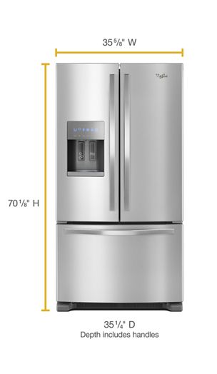 36-inch Wide French Door Refrigerator - 25 cu. ft.