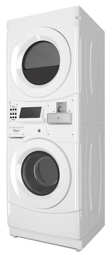 Commercial Electric Stack Washer/Dryer, Coin Equipped