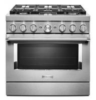 KitchenAid® 36'' Smart Commercial-Style Dual Fuel Range with 6 Burners