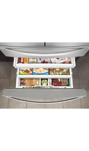 36-inch Wide 4-Door Refrigerator with Exterior Drawer - 26 cu. ft.