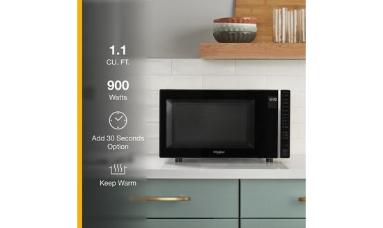 1.1 Cu. Ft. Capacity Countertop Microwave with 900 Watt Cooking Power