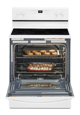 5.3 cu. ft. Whirlpool® electric range with Frozen Bake™ technology.