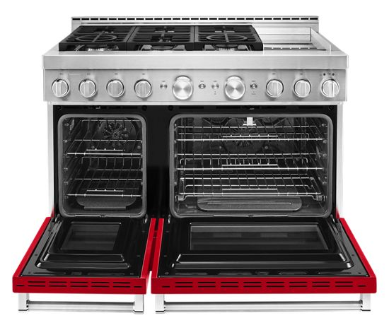  KitchenAid® 48'' Smart Commercial-Style Gas Range with Griddle