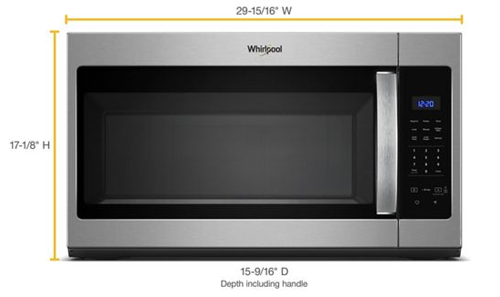 1.7 cu. ft. Microwave Hood Combination with Electronic Touch Controls