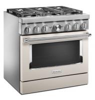 KitchenAid® 36'' Smart Commercial-Style Dual Fuel Range with 6 Burners