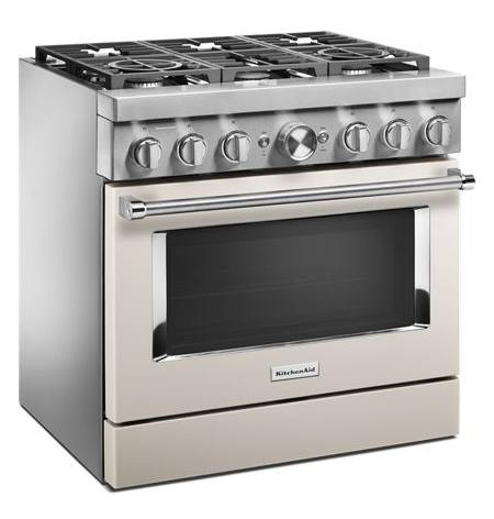 KitchenAid® 36'' Smart Commercial-Style Dual Fuel Range with 6 Burners