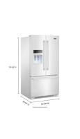 36- Inch Wide French Door Refrigerator with PowerCold® Feature - 25 Cu. Ft.