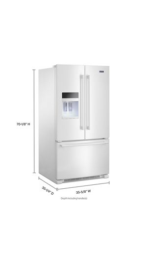 36- Inch Wide French Door Refrigerator with PowerCold® Feature - 25 Cu. Ft.