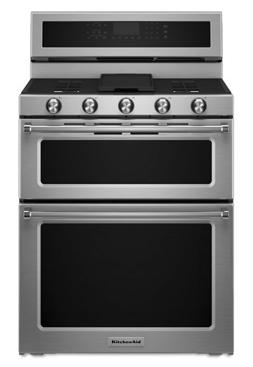 30-Inch 5 Burner Gas Double Oven Convection Range