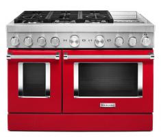 KitchenAid® 48'' Smart Commercial-Style Dual Fuel Range with Griddle