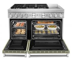 KitchenAid® 48'' Smart Commercial-Style Dual Fuel Range with Griddle