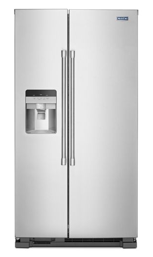 36-Inch Wide Side-by-Side Refrigerator with Exterior Ice and Water Dispenser - 25 Cu. Ft.