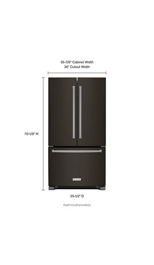 25 Cu. Ft. 36-Width Standard Depth French Door Refrigerator with Interior Dispense
