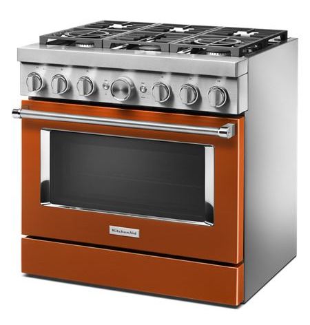 KitchenAid® 36'' Smart Commercial-Style Dual Fuel Range with 6 Burners
