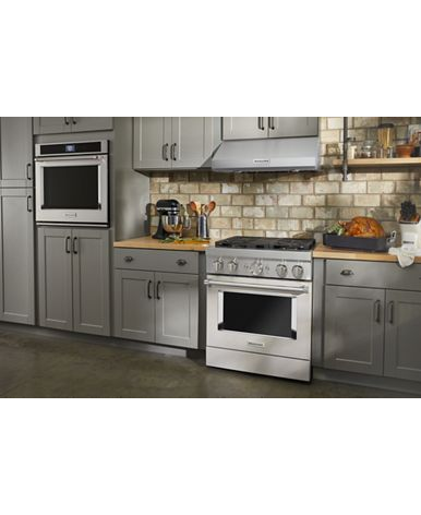 KitchenAid® 30'' Smart Commercial-Style Dual Fuel Range with 4 Burners