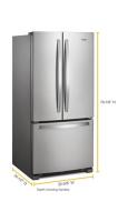 33-inch Wide French Door Refrigerator - 22 cu. ft.