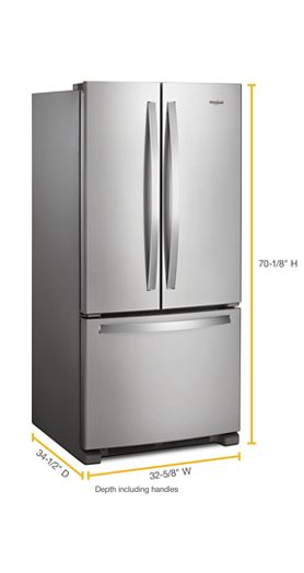33-inch Wide French Door Refrigerator - 22 cu. ft.