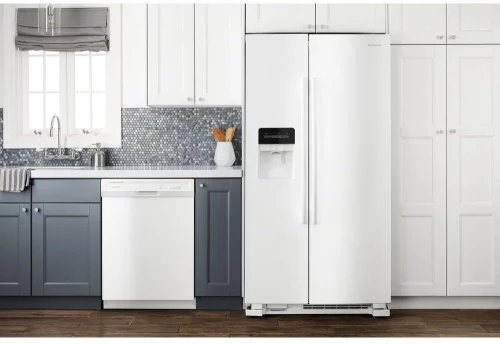 36-inch Side-by-Side Refrigerator with Dual Pad External Ice and Water Dispenser
