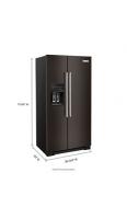 22.6 cu ft. Counter-Depth Side-by-Side Refrigerator with Exterior Ice and Water and PrintShield™ finish