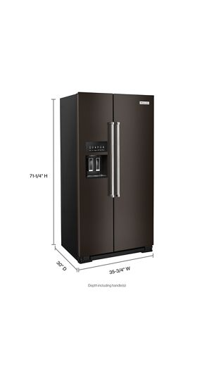22.6 cu ft. Counter-Depth Side-by-Side Refrigerator with Exterior Ice and Water and PrintShield™ finish